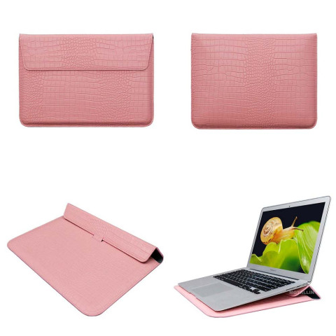 Чехол-папка Crocodile Leather Sleeve для MacBook Pro 14" M1 (2021) Pink Чехол-папка Crocodile Leather Sleeve для MacBook Pro 14" M1 (2021) Pink
